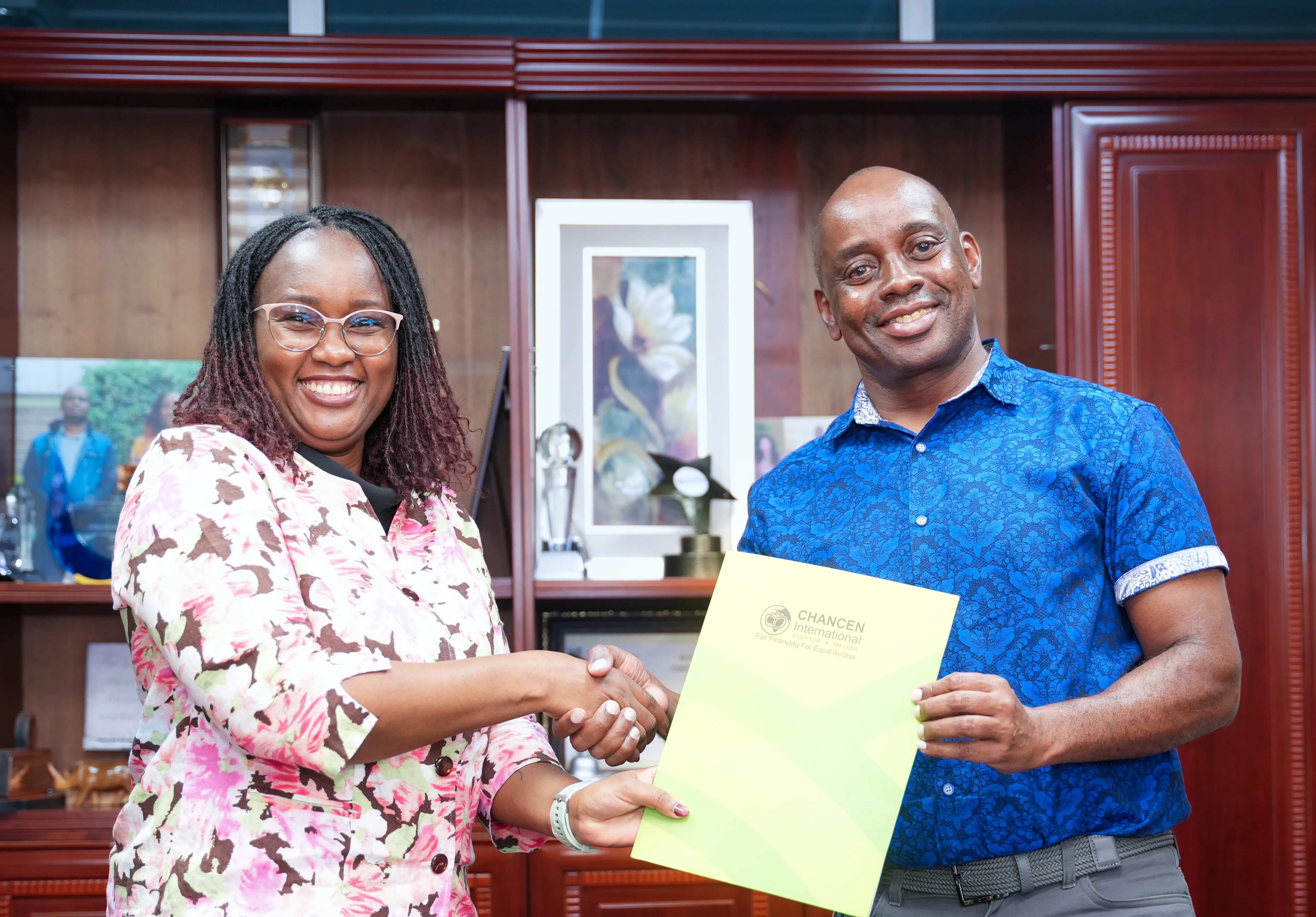 NIBS Technical College Signs a Partnership with Chancen International for financial aid to NIBS Students